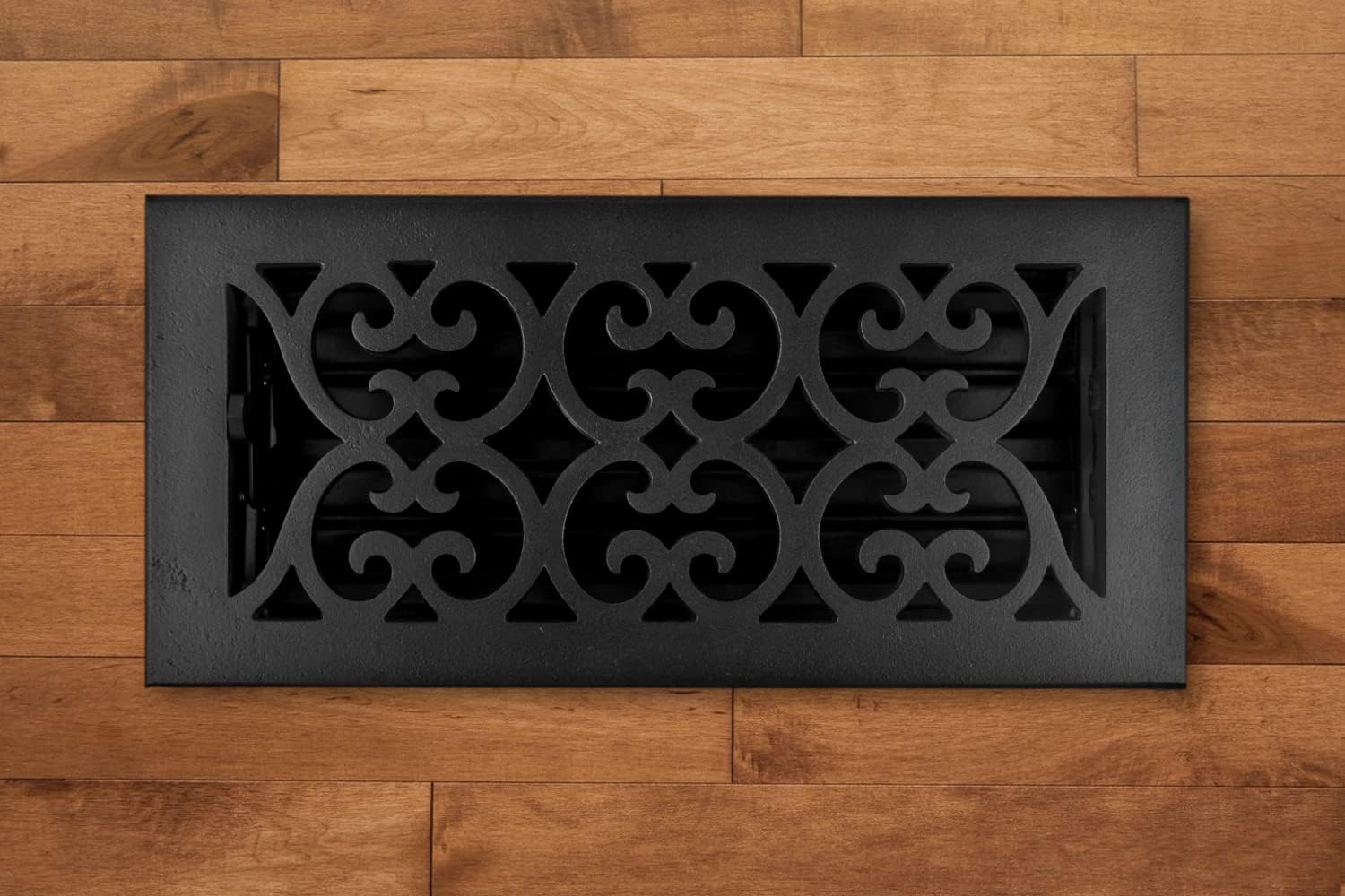 Madelyn Carter 2 x 10 Cast Iron Heirloom Vent Cover - Black (Overall: 3.75 x 11.5)