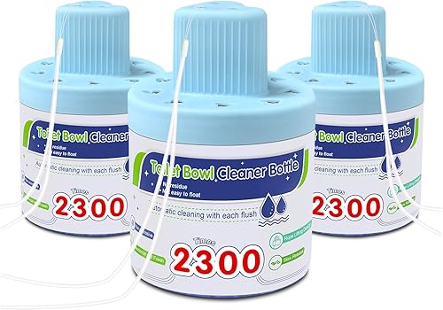 Msvvko Limpiadores de inodoro, pastillas limpiadoras azules en botella, desodoriza, refresca olores, se echan en el tanque del inodoro, liberación