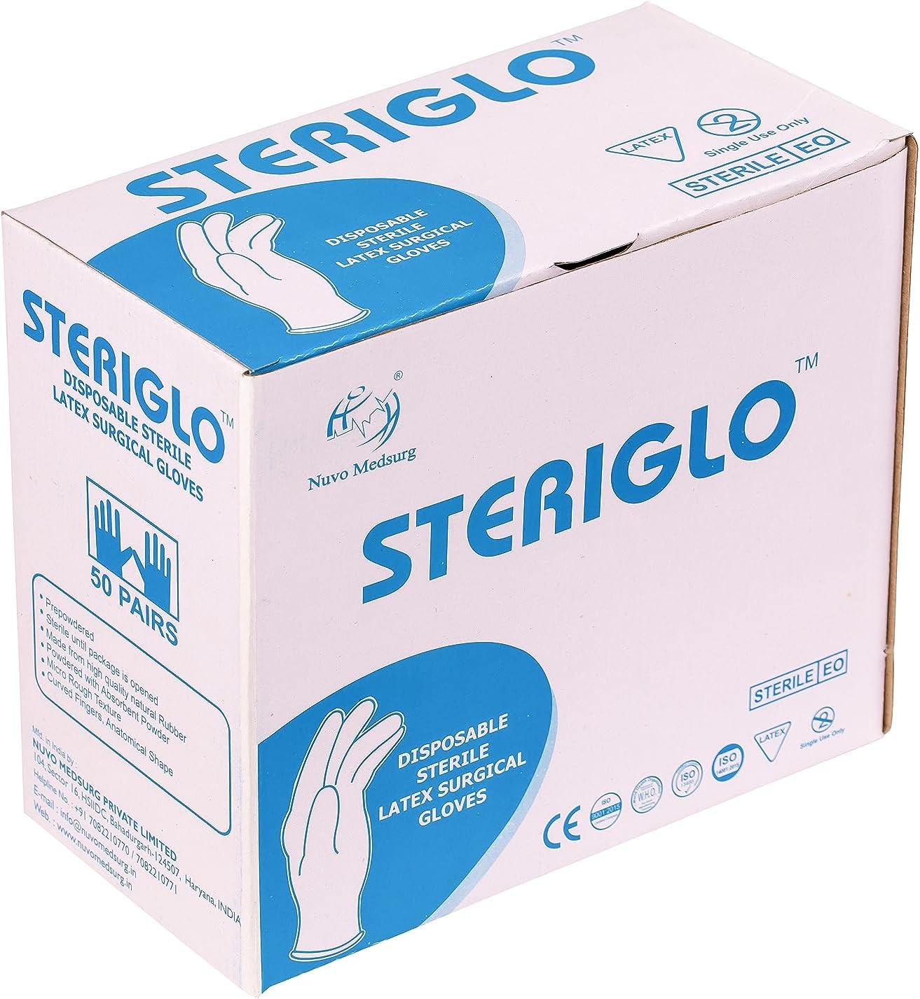 Disposable Sterile Surgical Gloves Box Of 50 Pair (6)