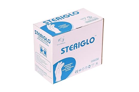 NUVO MEDSURG- Disposable Sterile Surgical Gloves Box Of 50 Pair (7)