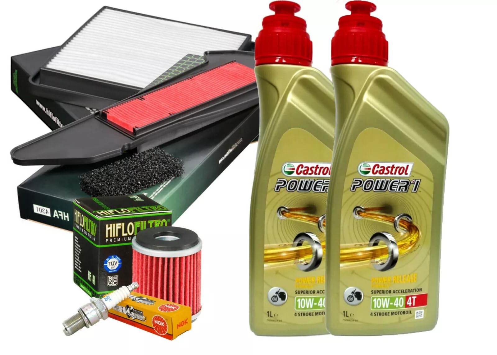 Kit Tagliando Completo Per Yamaha X-Max 300 ABS (2017-2019): Olio Motul, Filtri HF, Candela NGK