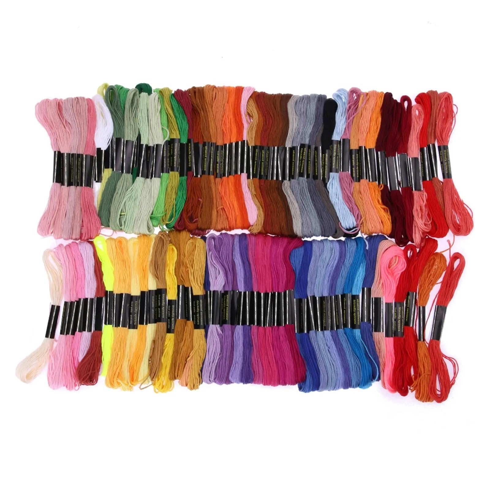 Mehrfarbige Fäden. 100 Farben Kreuz-Stickerei-Zweiggarn, multifunktionales Zahnseide-Set, buntes Armbandgarn for Nadeleinfädelwerkzeug, ideal for Kunst und Handwerk