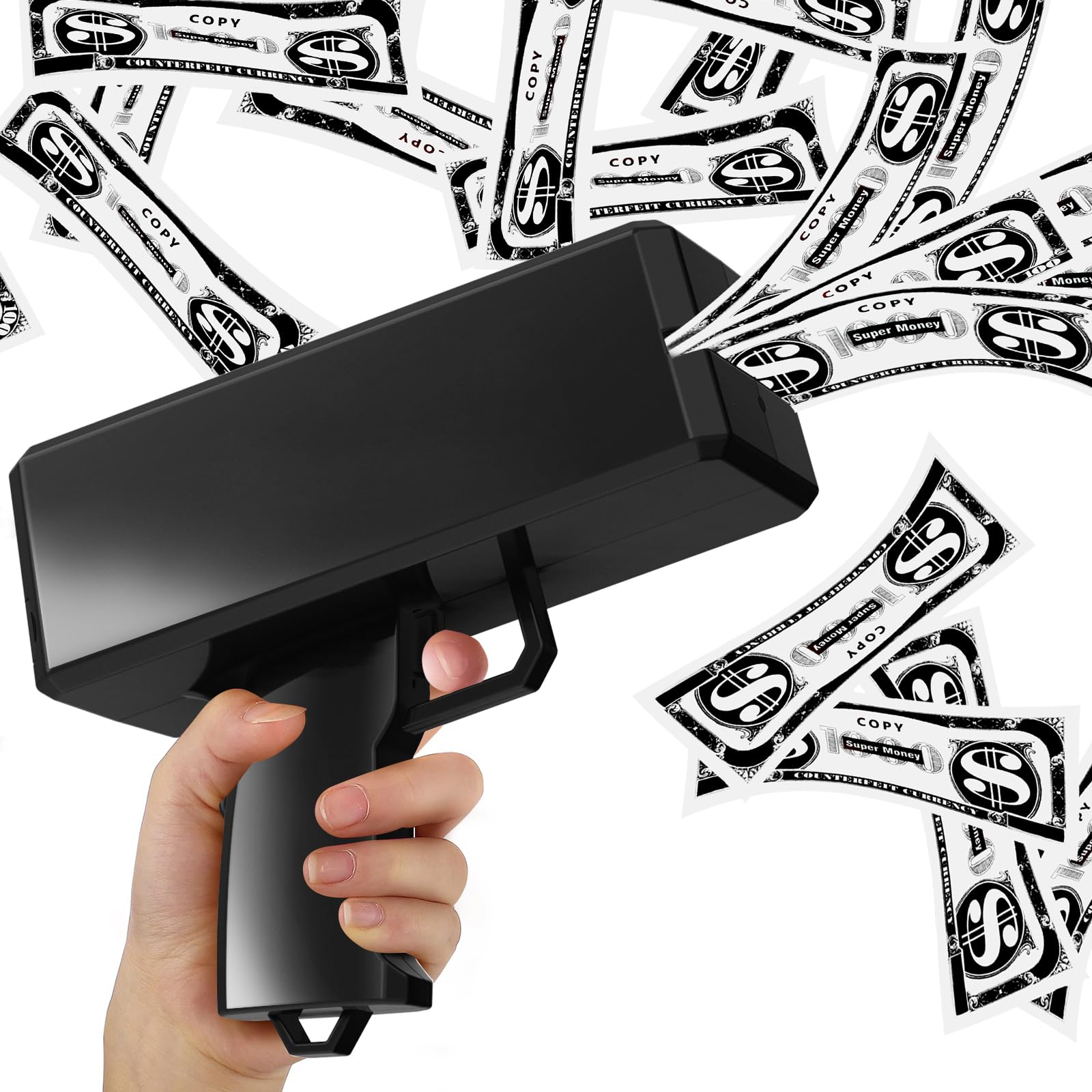 Sopu Make it Rain Money Gun Paper Playing Spary Money Toy Gun, Prop Money Gun Cash Gun Toy Party Supplies (Mysterious Black)