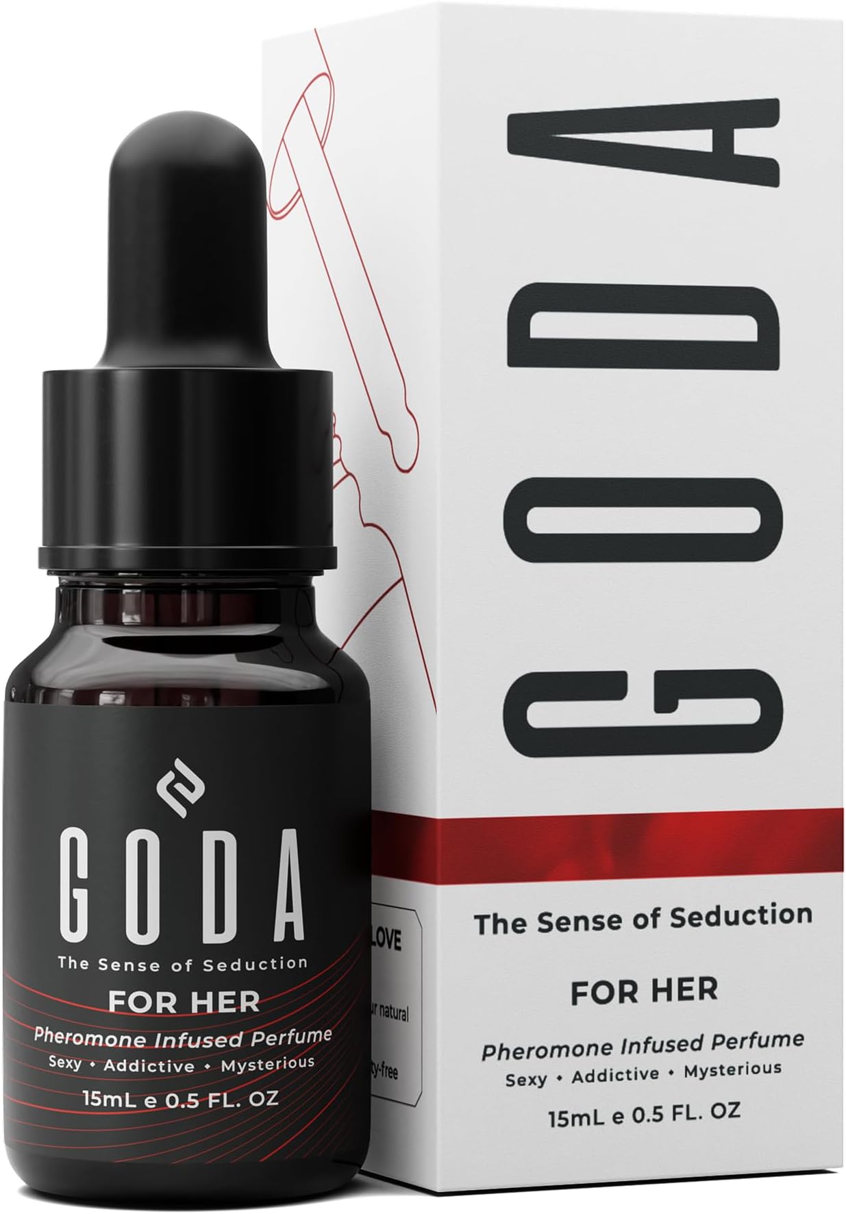 GODA Pheromones Perfume for Women – The Original – Long-Lasting Women's Fragrances with Jasmine and Rose, Vegan & Cruelty-Free – 15ml/0.50 fl. oz