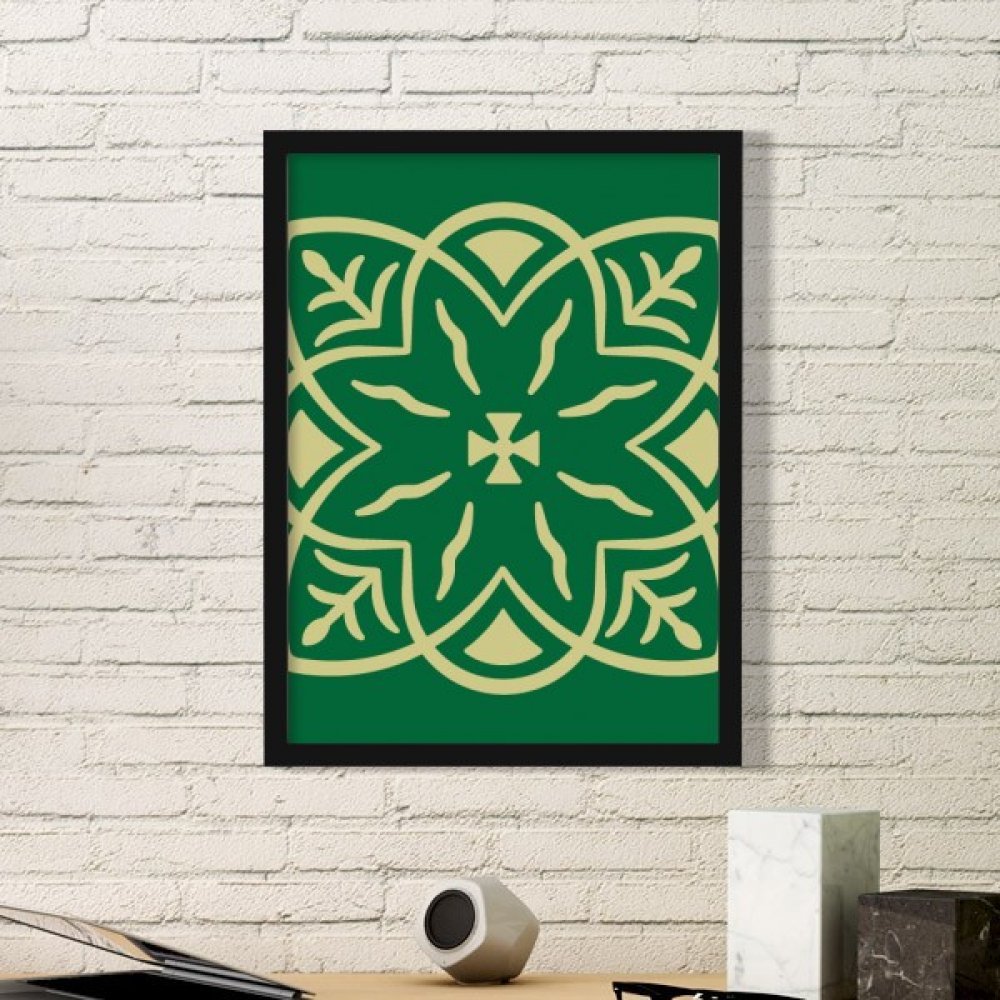 Cadre photo bois noir motif Talavera vert idée cadeau déco originale maison - DIYthinker Small