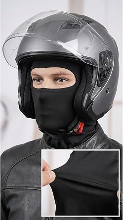Thermoform AeroRide Mikrofiber Kask İçi Balaklava Antimikrobiyal Kar Maskesi SİYAH