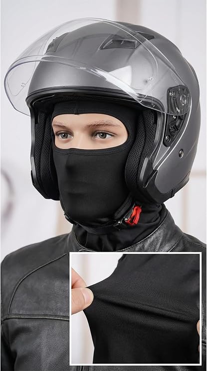 Thermoform AeroRide Mikrofiber Kask İçi Balaklava Antimikrobiyal Kar Maskesi SİYAH