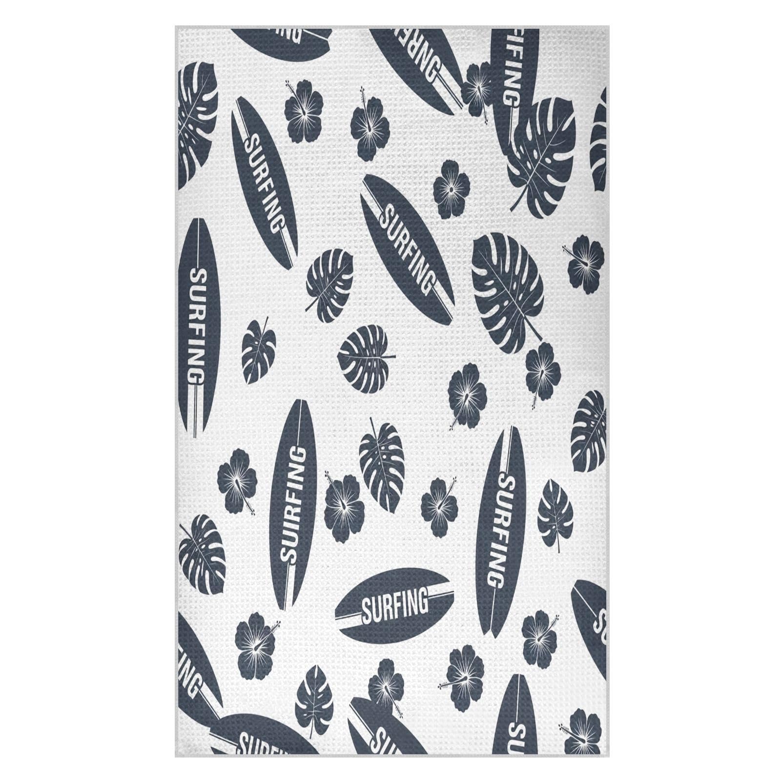 BURSTDDY Surfboard Kitchen Towels,Absorbent Dish Towels 1 Pack