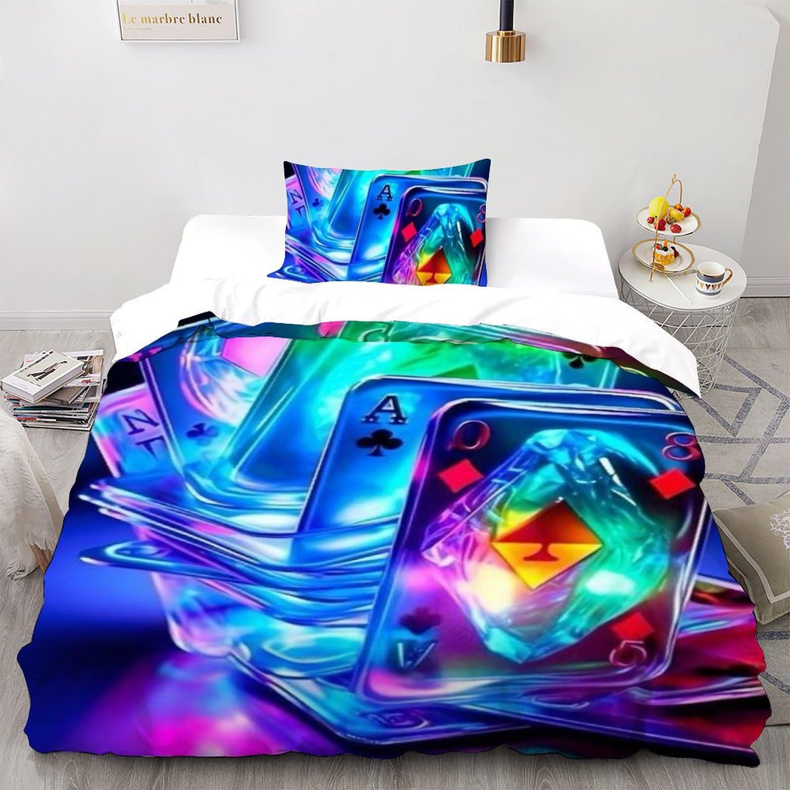 Housse de couette 135x200cm anti-transpiration en pur coton pour lit
