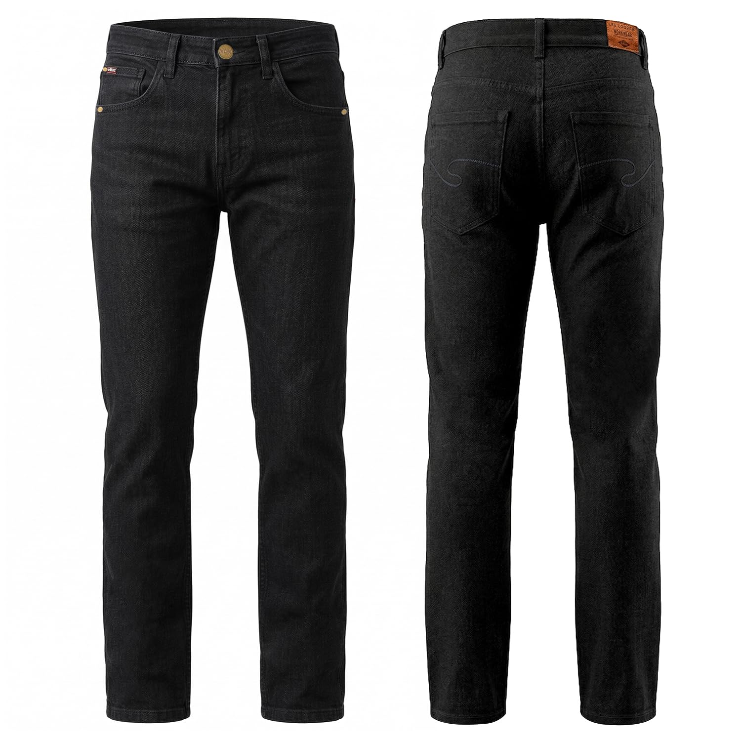 Lee Cooper Vaqueros Hombre Regular Fit – Pantalón Denim 5 Bolsillos, Jeans Stretch con Cremallera y Trabillas, Workwear Resistente Corte Recto Casual