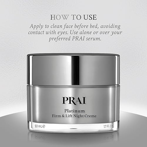 Miniatura 6 de PRAI Beauty Platinum Firm & Lift Crema de noche, antienvejecimiento e hidratante hidratante para mujeres, crema de noche hidratante y revitalizante,