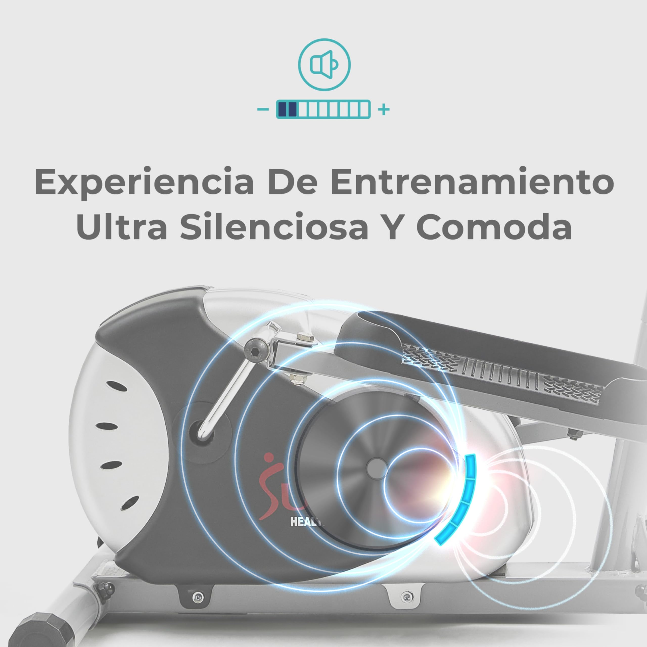 Sunny Health & FitnessMáquina elíptica de Step Legacy, Bicicleta elíptica para Todo el Cuerpo, Equipo de Ejercicio de bajo Impacto, Equipo de Cardio para el hogar