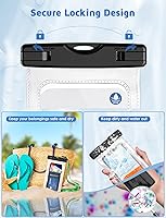 Vista 6 de Funda impermeable bolsa seca universal impermeable compatible con iPhone 13 Pro Max1211XRGalaxy S22S21 de hasta 70 pulgadas bolsa de teléfono