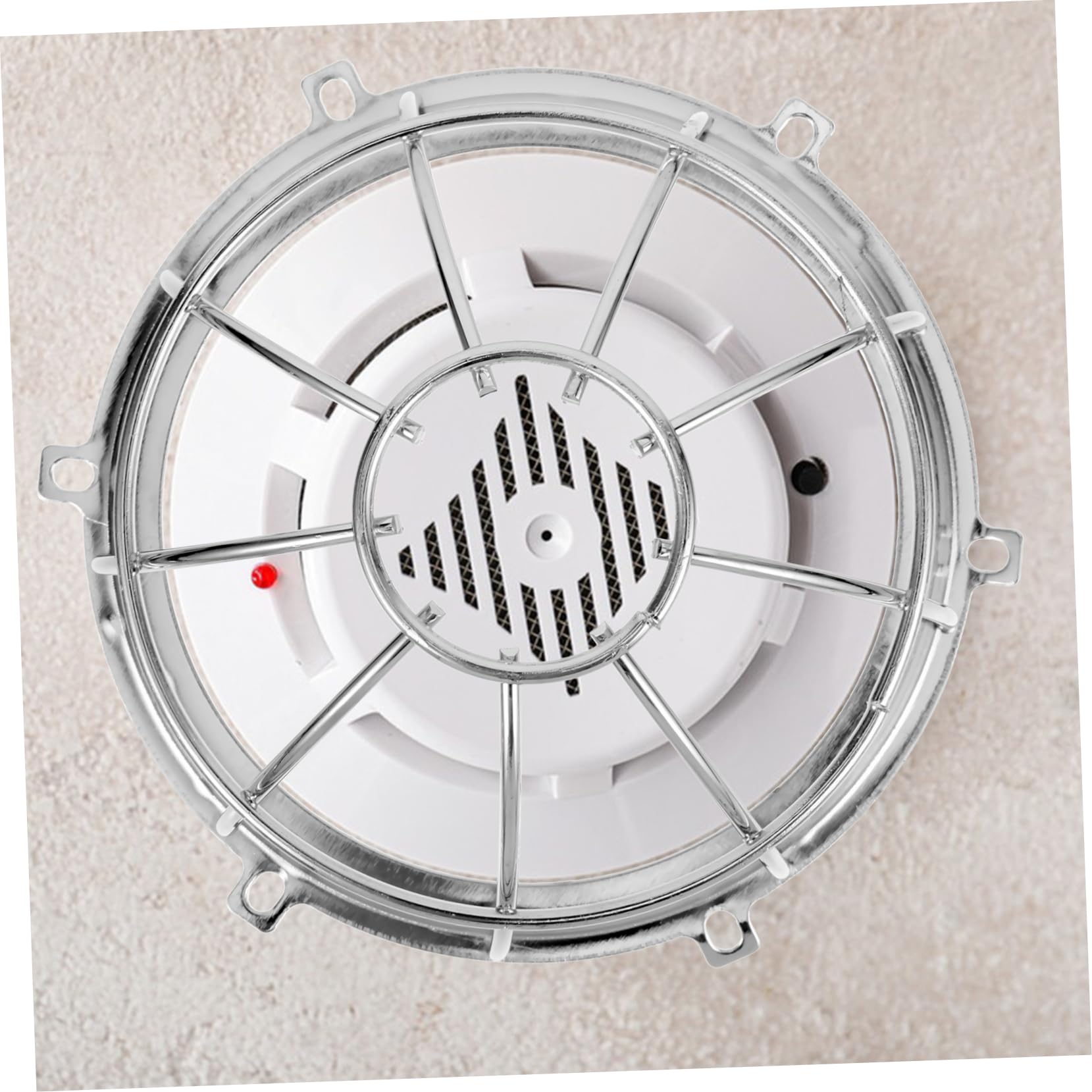 ULTECHNOVO Cubierta Protectora para Detector De Humo De Seguridad contra Incendios Protector De Metal Resistente Impactos Fácil De Instalar Protección De Alarma Hogar
