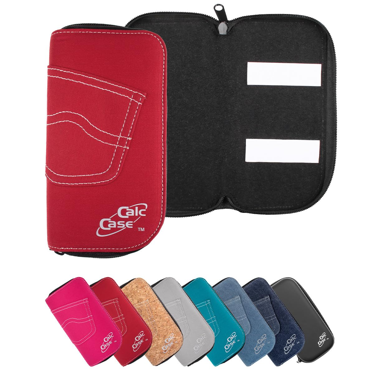Casio FX-7400GIII inkl. CalcCase Schutztasche - Grafikrechner - Basic Set (Rot)