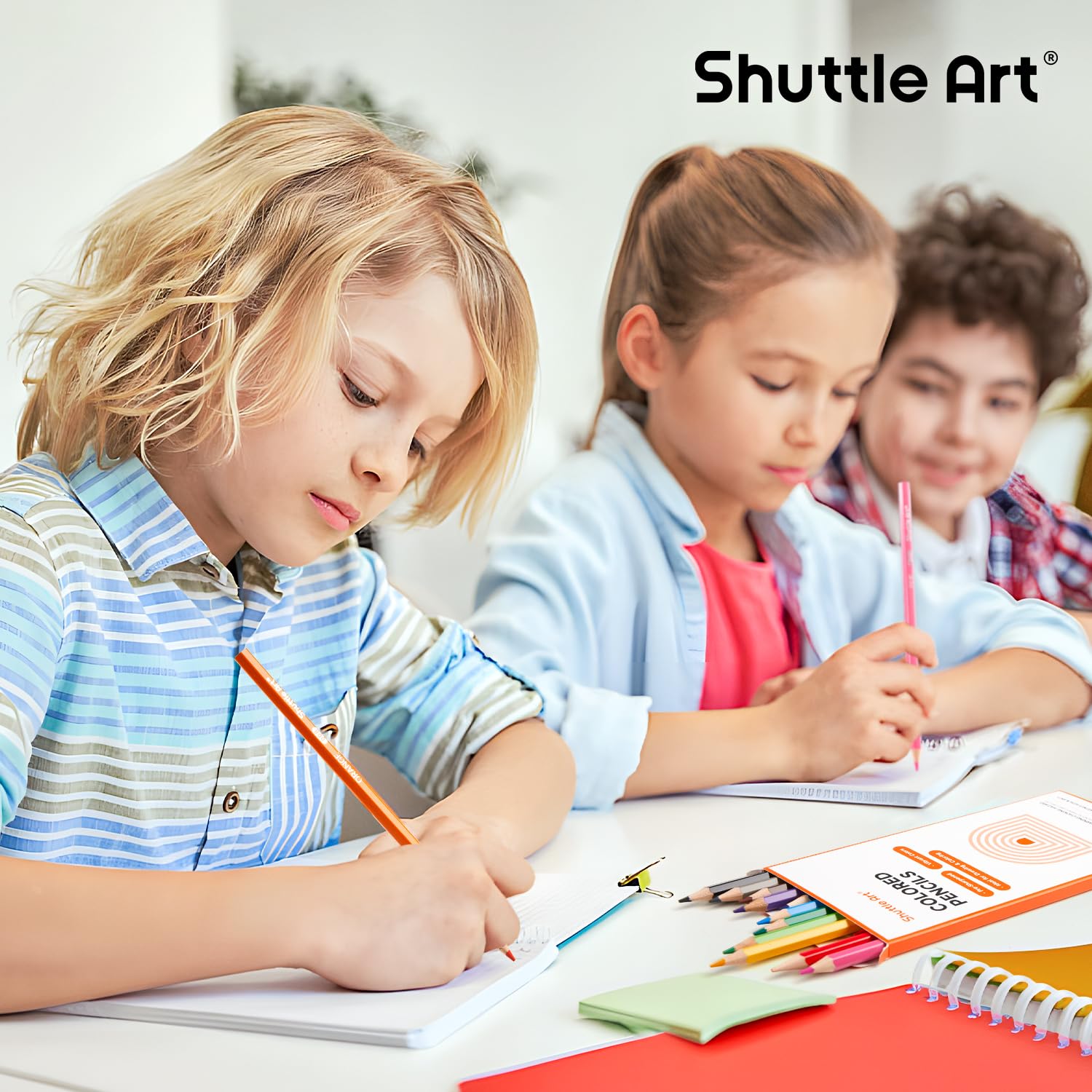 Shuttle Art Buntstifte Set, 144 Buntstifte Kinder, Farbstifte mit 12 Lebendigen Farben, 12er Packungen Holzstifte, Großpackung Buntstifte für Kinder, Schule und Weihnachten, Buntstifte schule 1 klasse