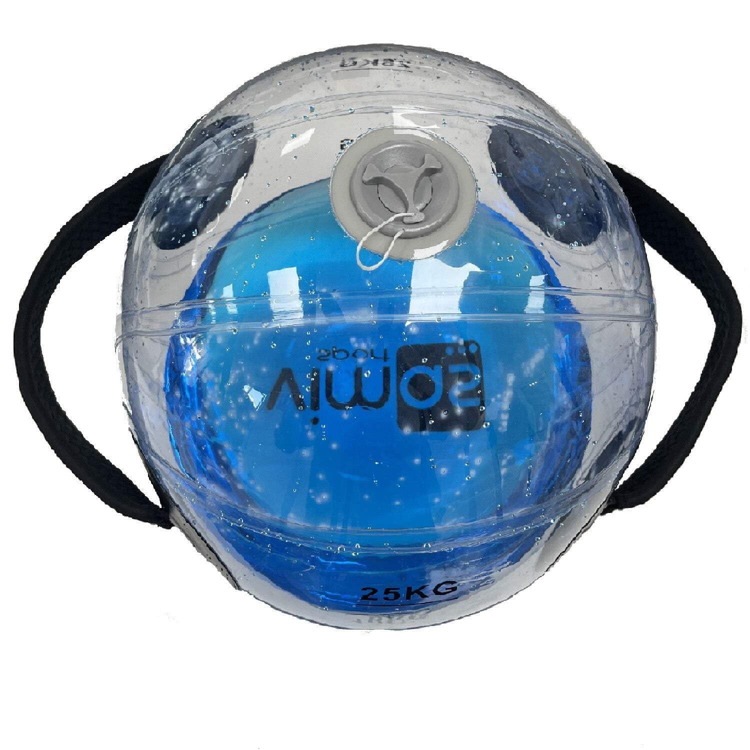 Aqua Ball, Balón Medicinal Rellenable de Agua, PVC Transparente, con Asas Resistentes, para Entrenamiento de Fuerza y Acondicionamiento Físico, Adultos Unisex