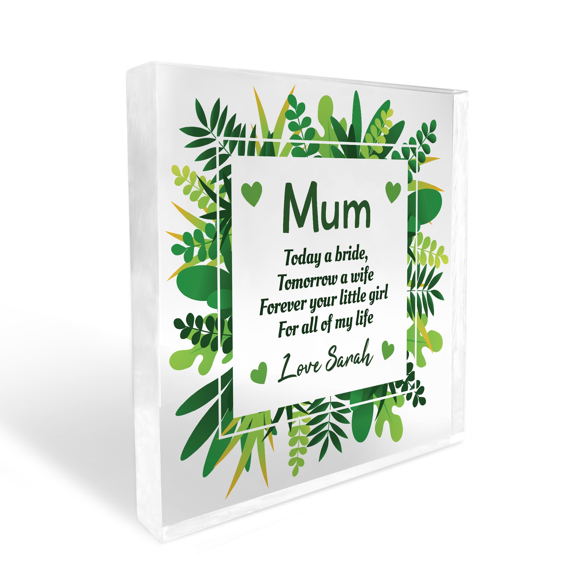 Red Ocean Gift For Mother Of The Bride Personalised Wedding Day Gift For Mum Love You Mum Wedding Day Keepsake Gift For Her