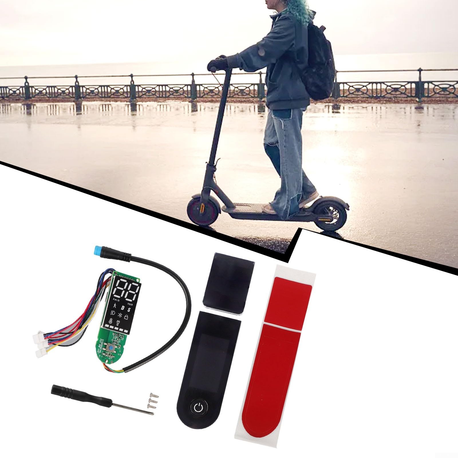 Tablero de control de pantalla para patinete eléctrico Xiaomi con cubierta protectora y placa de circuito para M365, 1S, Pro, Pro2, Mi3, juego de paneles de reemplazo de plástico y metal para