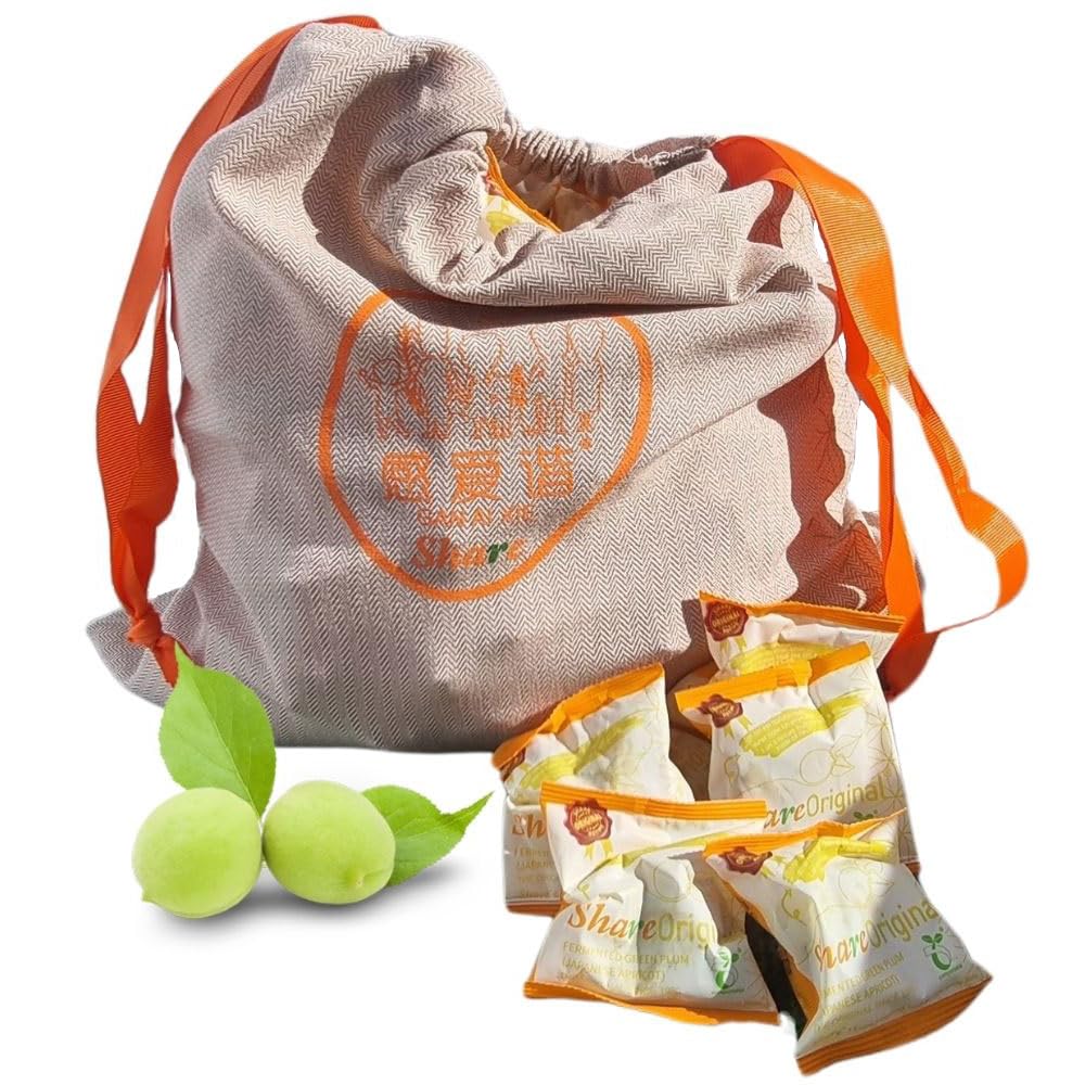 Share Original fermentierte Pflaumen im Eco Beutel 500g (30 Stück) grüne Pflaume fermentiert 500g | grüne Pflaumen/japanischen Aprikosen sind vegan, laktosefrei