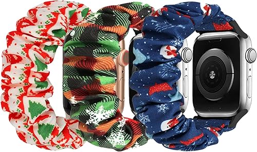 Ecogbd Elastische Scrunchie Ersatzarmband Kompatibel mit Apple Watch Armband 38m