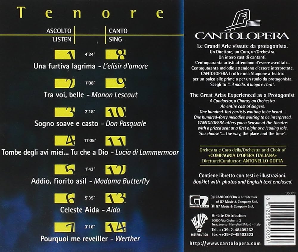 V 1: TENOR ARIAS: Amazon.ca: Music