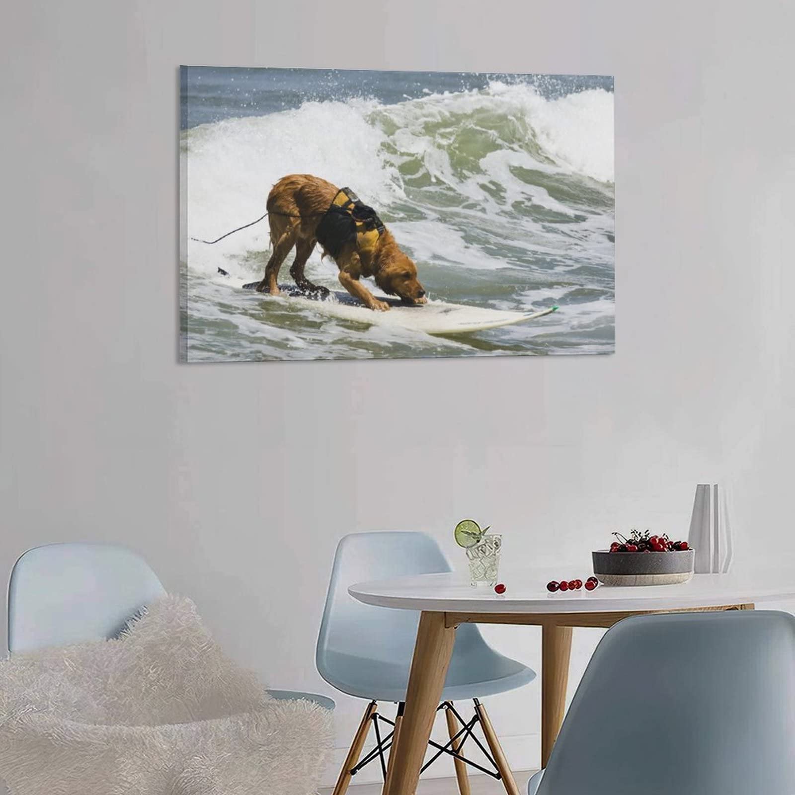 Amazon.co.jp: 動物 犬 サーフィン 水 波 海 サーフィン 犬 サーフ学習