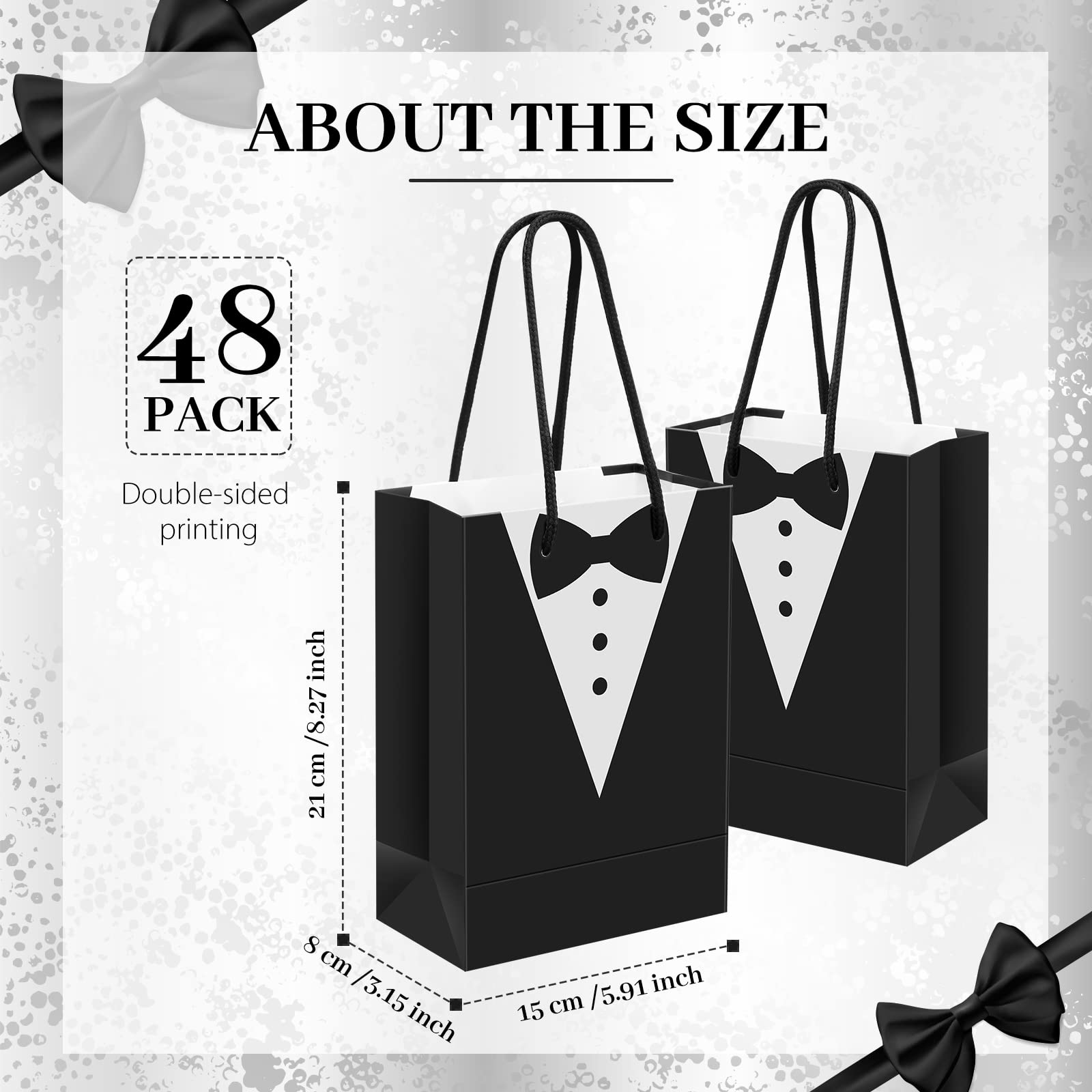 100 Sacchetti Regalo Con Scritta"Lacrime Di Gioia & Sticker