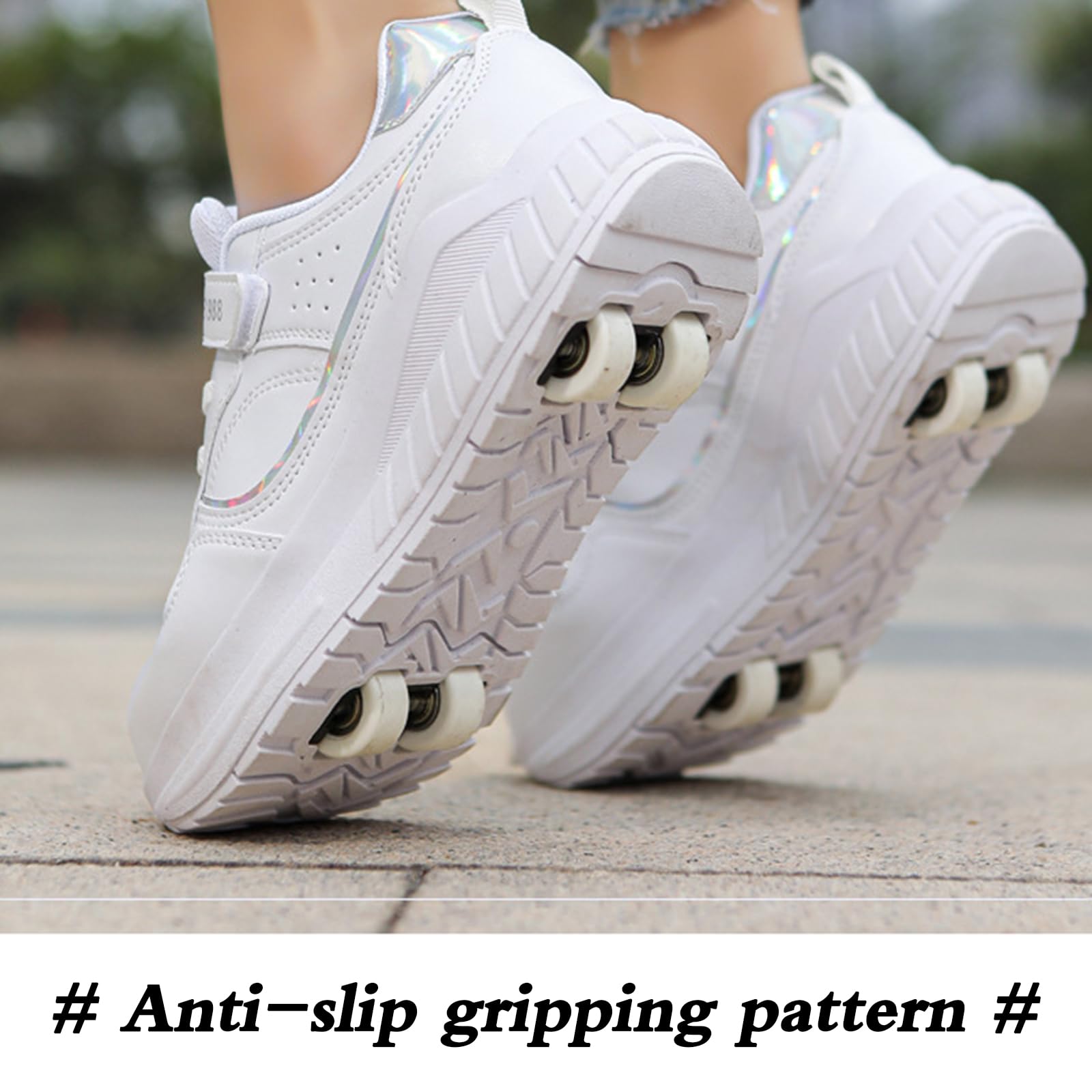 Zapatillas Deportivas con Ruedas para niños,Zapatos con Ruedas Unisex niños,Automática Calzado de Skateboarding,2 en 1,Multiusos,con 4 Ruedas Retirable,para Pascua Cumpleaños,Navidad