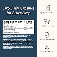 Vista 2 de The 'Pause Life Suplemento para dormir, mezcla nocturna sin hábito de magnesio, melatonina microactiva y L teanina, apoyo para dormir y relajación