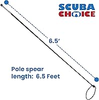 Vista 8 de Scuba Choice - Lanza de mano de viaje de aluminio con bolsa de transporte (3 piezas), 6.5 pies