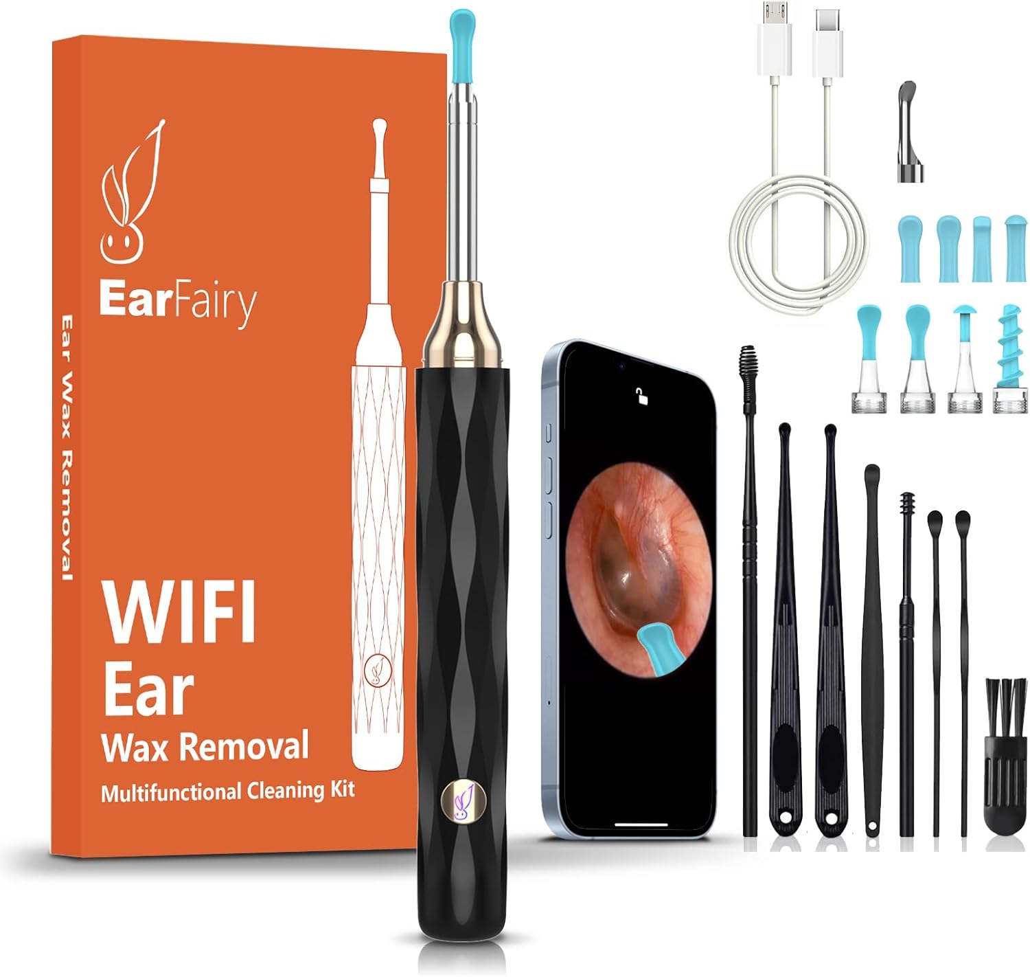 EarFairy Ear Wax Removal Tool with 1080P Ear Camera,Smart