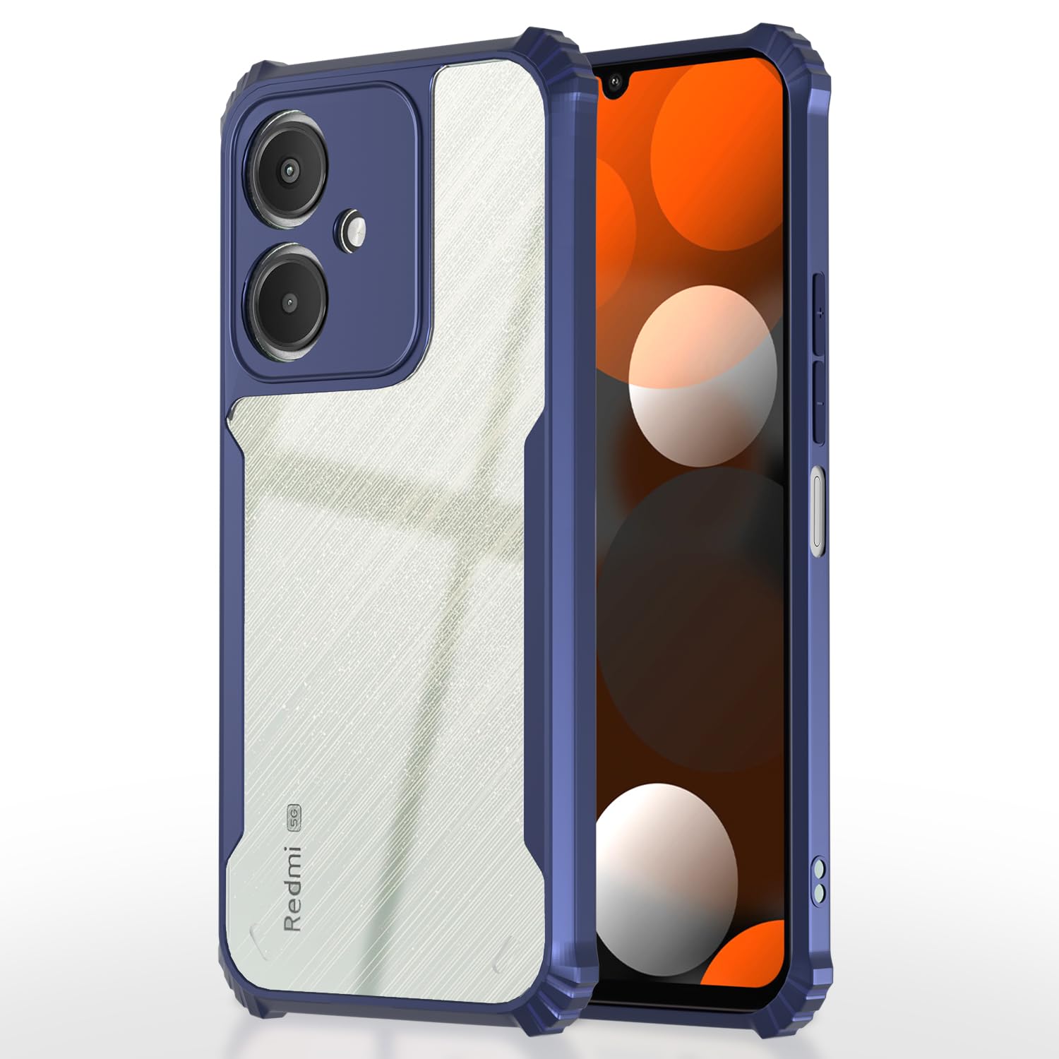 Pikkme Redmi 13C 5G Back Cover | Crystal Clear Transparent Back | Ultra Hyrbid | Full Camera Protection | Raised Edge | Bumper Back Case (Blue) (B0CR48QP7Q) Amazon Price History, Amazon Price Tracker