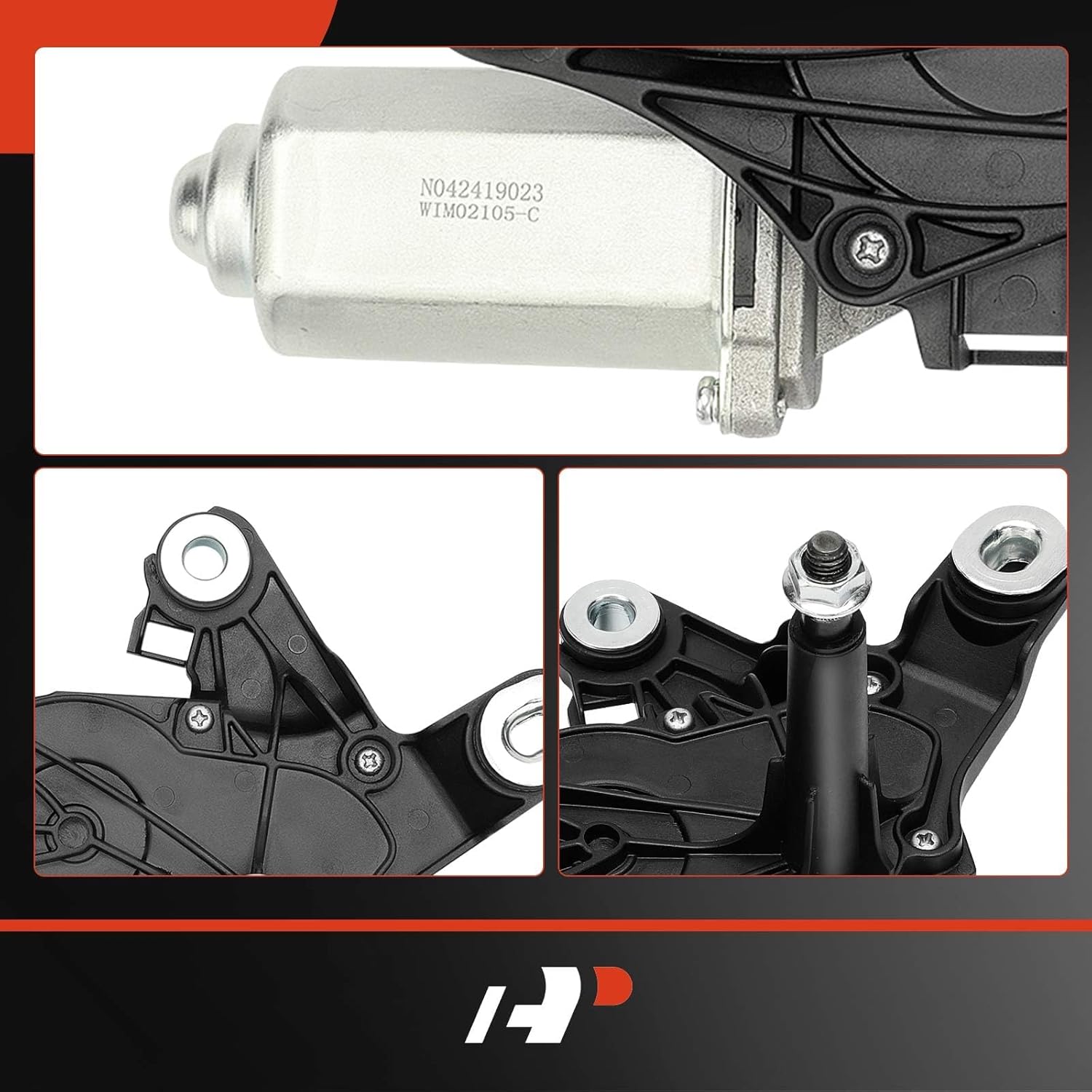 A-Premium Rear Windshield Wiper Motor Compatible with Ford Explorer 2011-2019, Escape 2013-2019, Police Interceptor Utility 2013-2019 & Lincoln MKC 2015-2019, MKT 2013-2019, 3-Pin