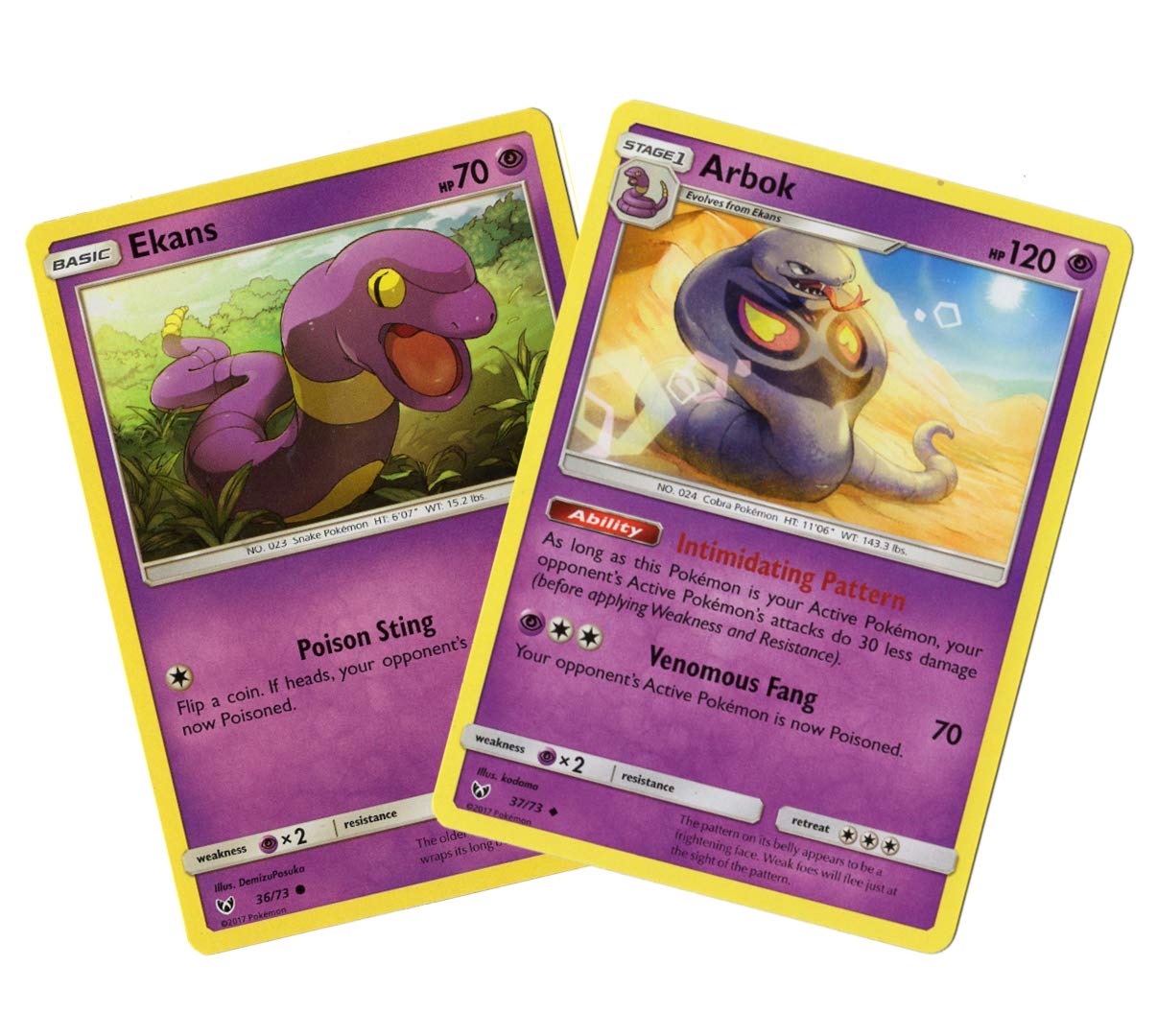 Arbok Pokemon Evolution Card Set Sun Moon Shining Legends 37 | Desertcart  BAHRAIN