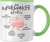 Trendation - Computer Scientist Brain Cup Gift Funny Saying Software Developer Nerd Gift Idea Programmer Coder IT Technician (Green)