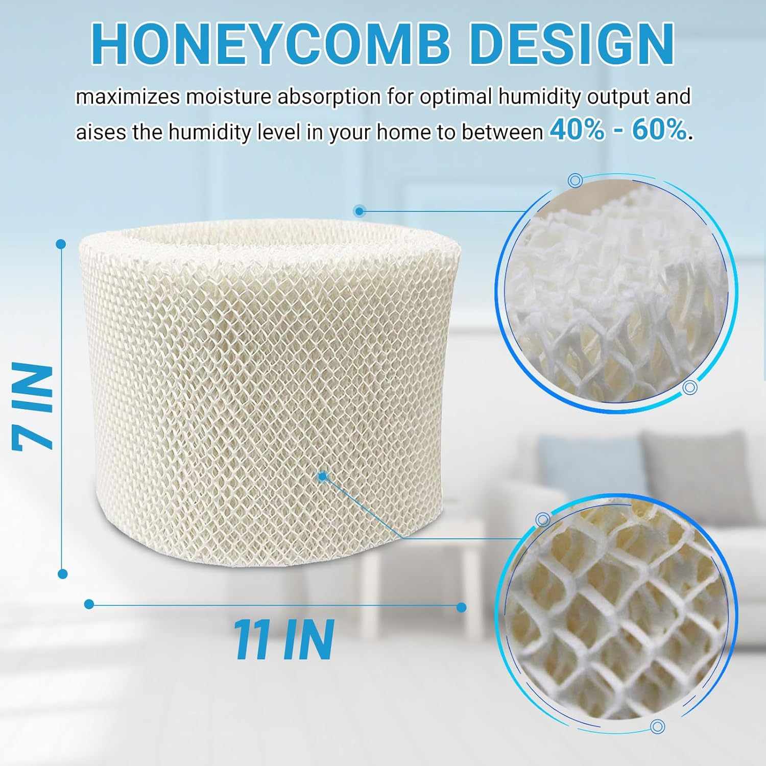 Lemige 3 Pack HC14 Filter E Replacement for Honeywell humidifier HC-14 Series HC-14V1 HC-14 HC-14N, Models HCM-6009 HCM-6011 HEV680 HEV685 Series