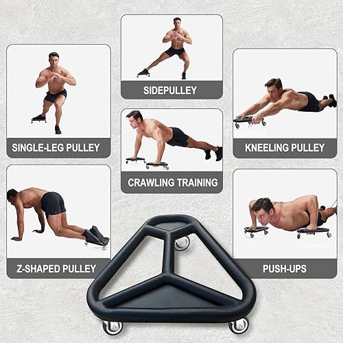 Miniatura 3 de HOTWAVE Rueda de rodillo de abdominales para entrenamiento de núcleo, equipo de ejercicio abdominal extra ancho para abdominales, brazos y espalda,