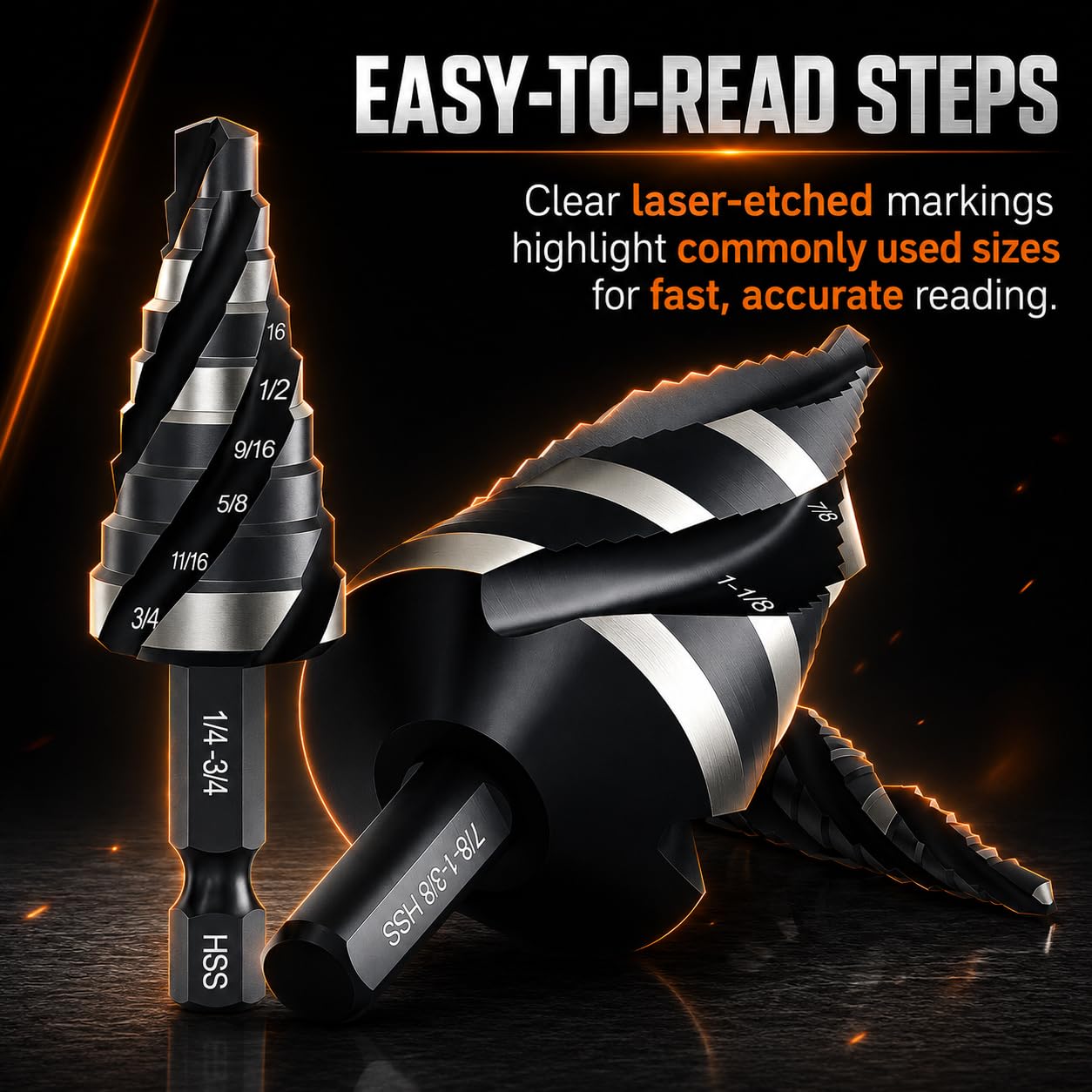 THINKWORK Step Drill & Countersink Set - HSS Precision -4