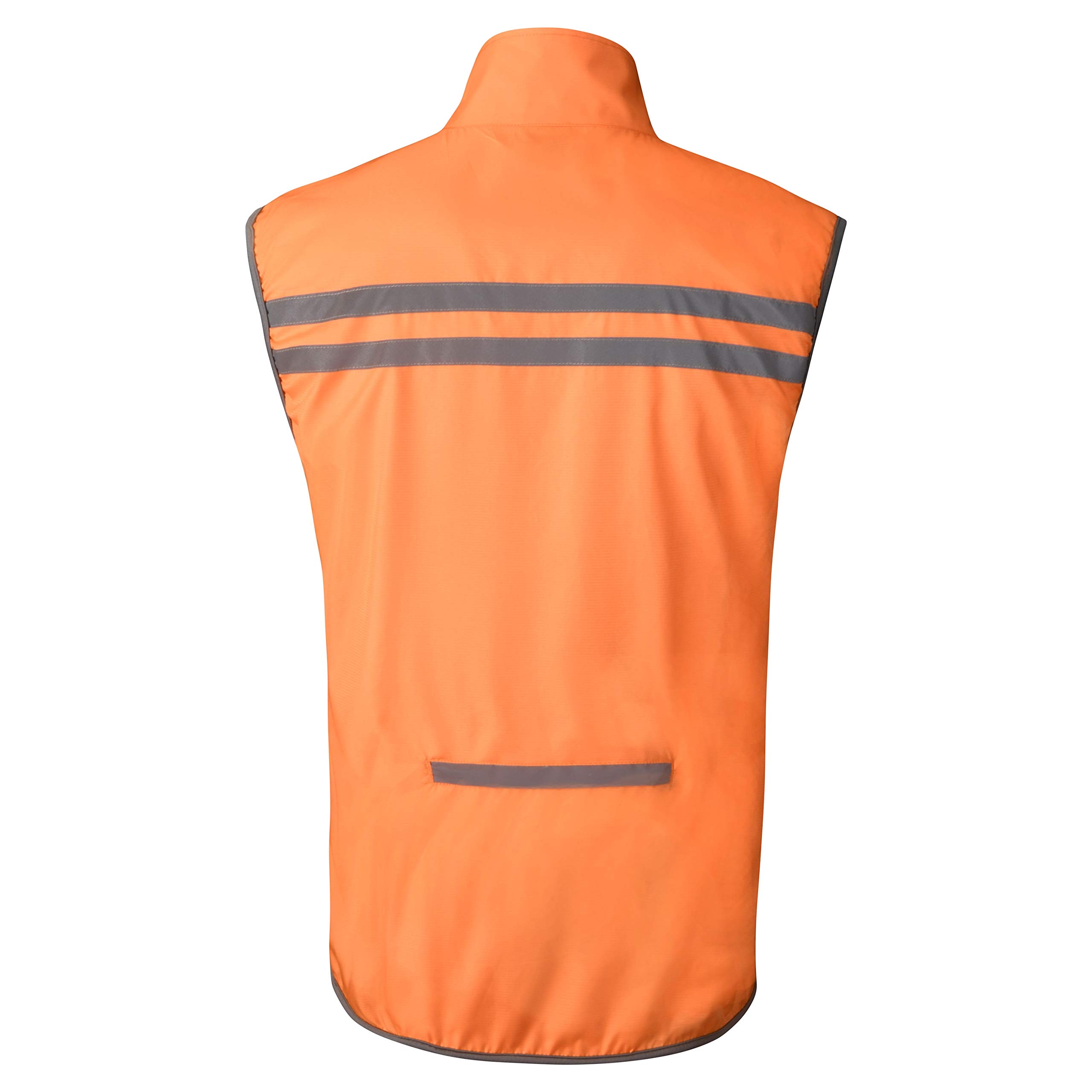 bpbtti Chaleco de ciclismo de alta visibilidad para hombre, sin mangas, resistente al viento y reflectante