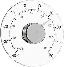 GuDoQi Außenthermometer Fensterscheibe, Aussenthermometer Fahrenheit/Celsius Grad, Batterieloses, Transparentes Zifferblatt, Wetter Thermometer, Genaue Messwerte für Zuhause, Büro, Terrasse