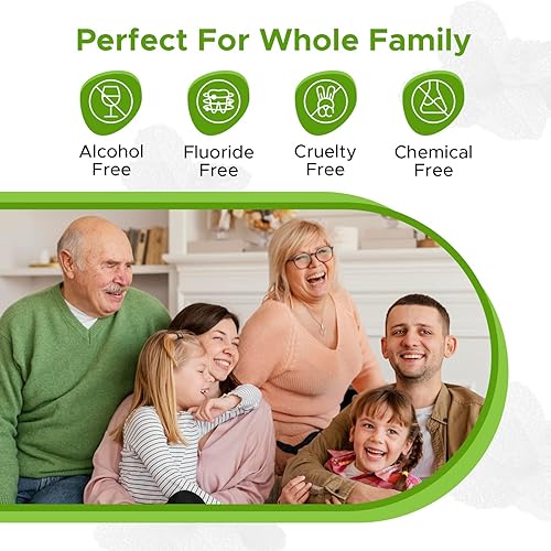 Miniatura 8 de Enjuague bucal con aceite y agua salada  Aceite de sésamo de menta orgánica  Enjuague bucal orgánico para el cuidado de los dientes y encías