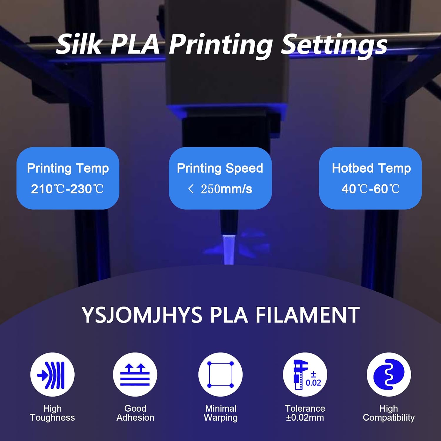 Silk Dual Color Filament Bundle 4KG, Shiny 3D Printer Filament 1.75mm Bulk, Dimensional Accuracy +/- 0.02mm, Individually Vacuum Packed, Bicolor PLA Filament Pack, 4 Spools 1KG Each - Image 5