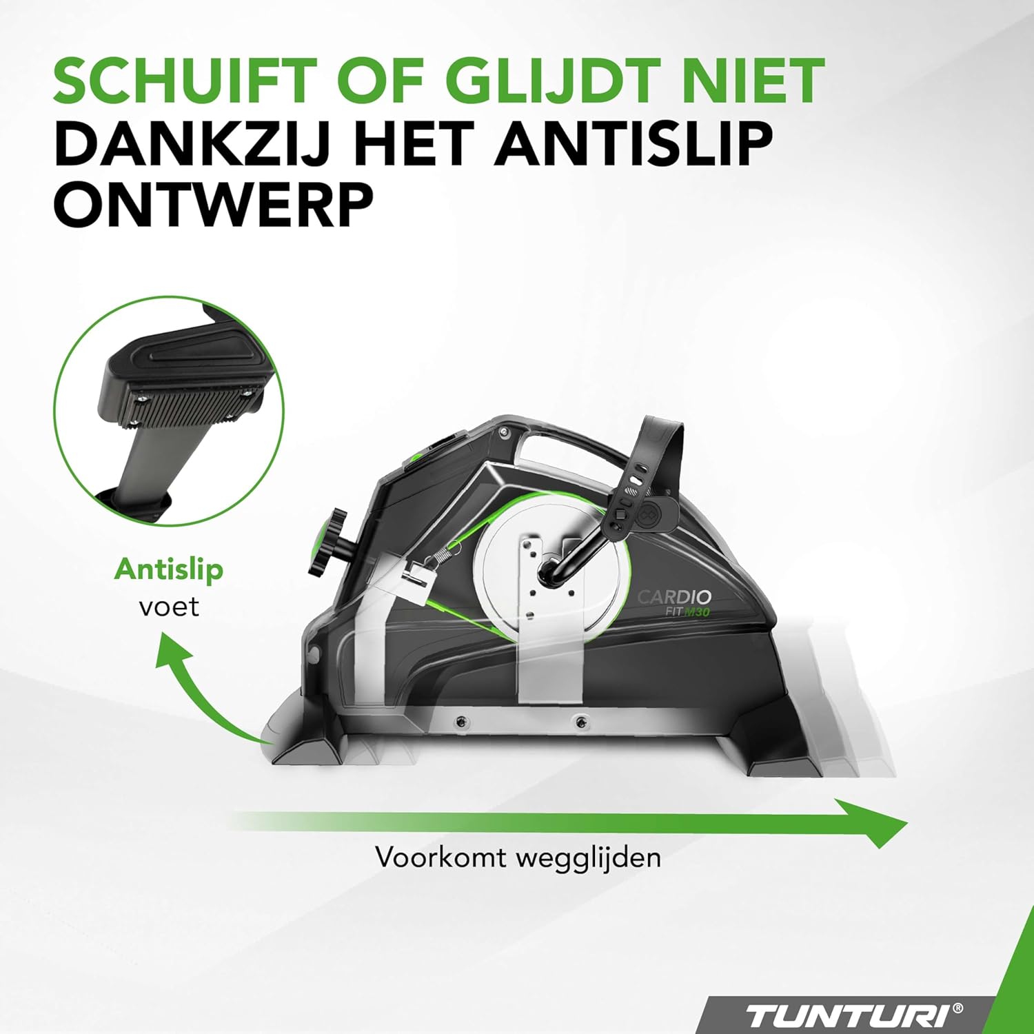 Tunturi M30 Mini Exercise Bike anti-slip feature