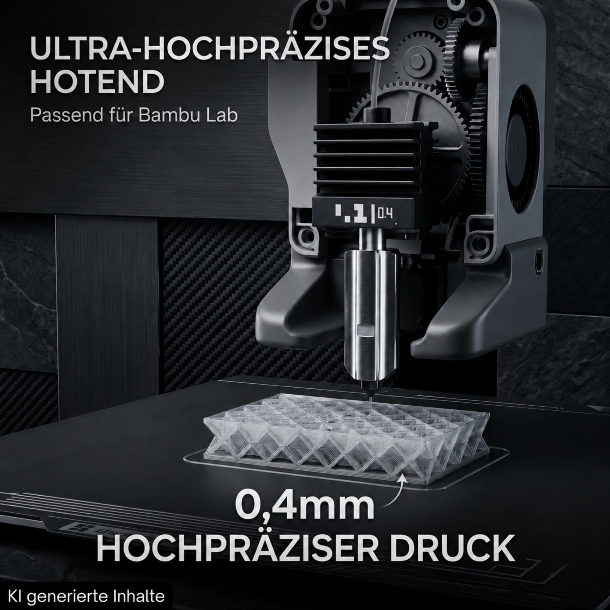 2 x P2S H2S H2D Hotend pasuje do Bambu Lab 0,4 mm do filamentu 1,75 mm, takiego jak PETG-HF PLA Basic ASA ABS Nylon 3D głowica drukująca Hot End