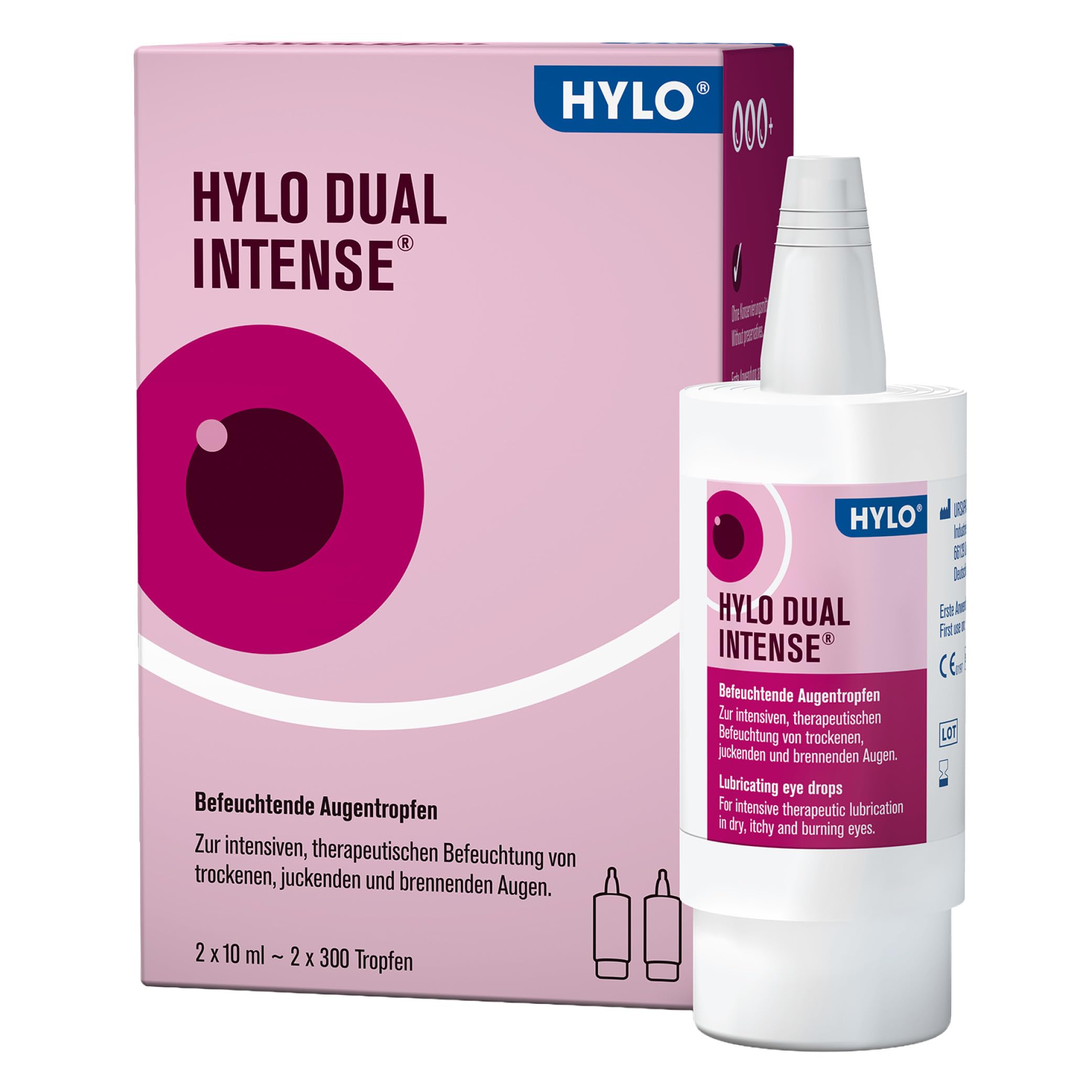 HYLO DUAL INTENSE Augentropfen – Doppelpack 2x10 ml
