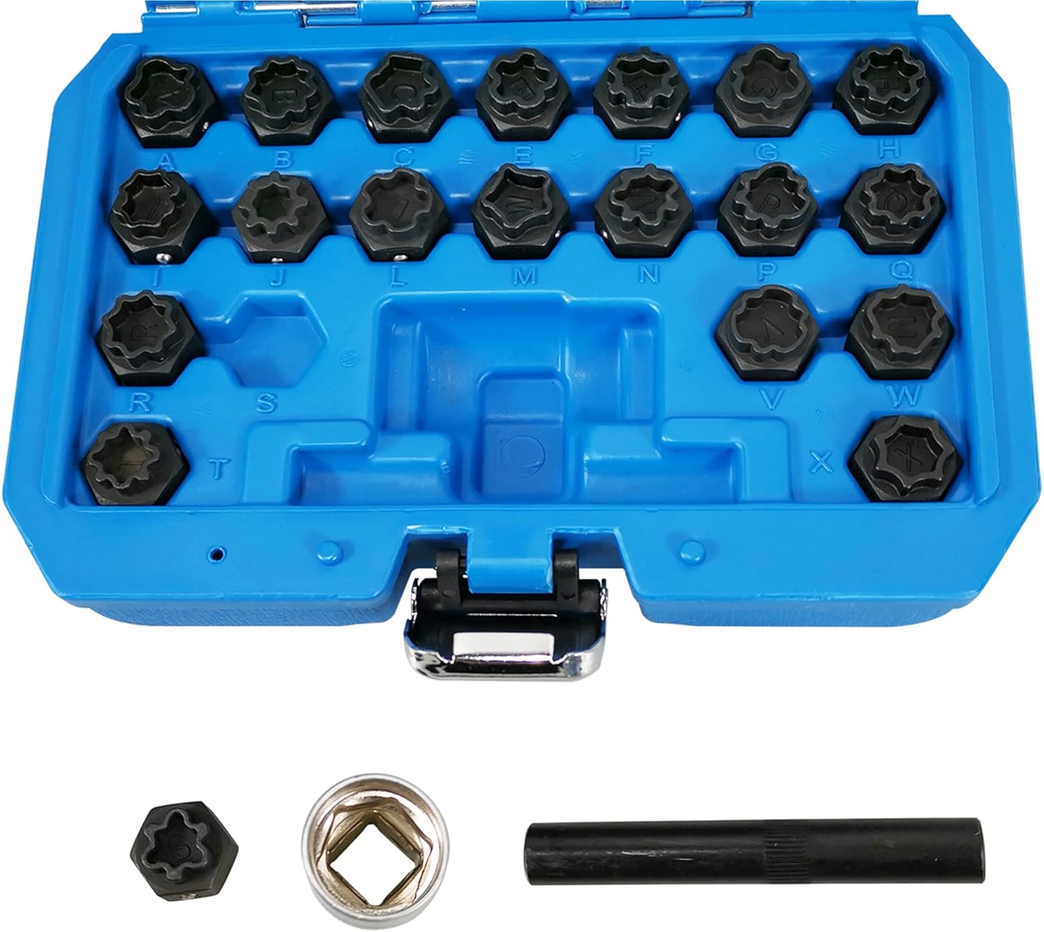 UTOOL 22 pc Wheel Locking Key Set Anti-Theft Wheel Rim Lug Nut Master Removal For Audi