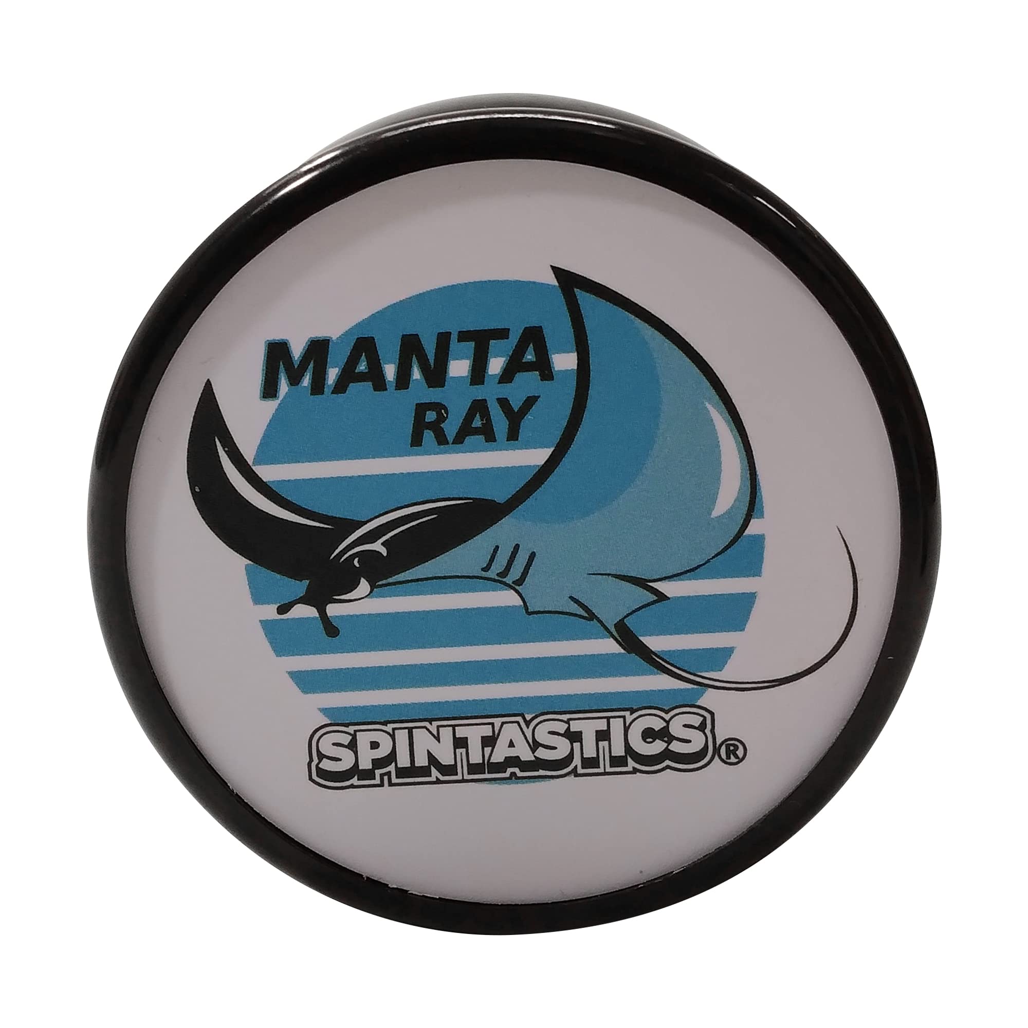 Spintastics The Manta Ray, Wooden Axle, Winged Shape, Designed by World Champion, Black