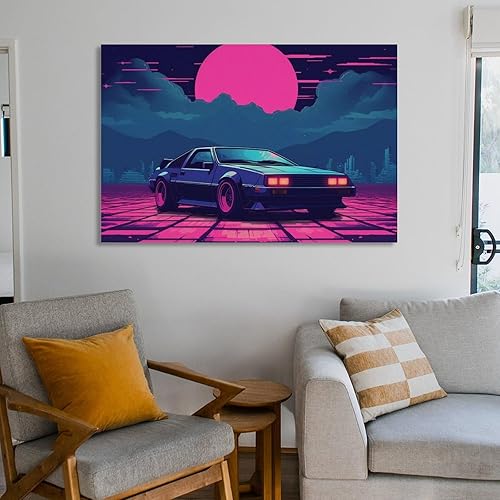 Miniatura 6 de Retrowave Jdm - Póster retro de Cyberpunk para pared, póster e impresiones artísticas para colgar para dormitorio, aula, dormitorio, sala de estar,
