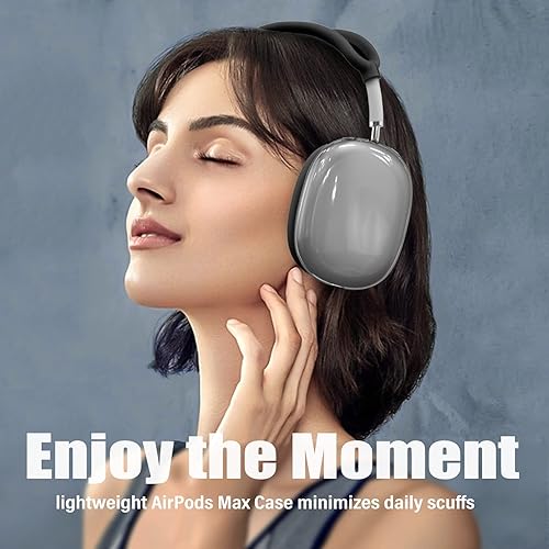 Miniatura 6 de Juego de funda 4 en 1 para auriculares AirPods Max, funda protectora transparente de TPU suave antiarañazos, no se amarillea, accesorios